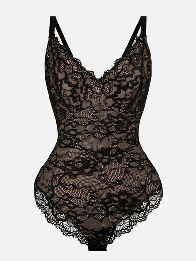 Lace V-Neck Breathable Bodysuit